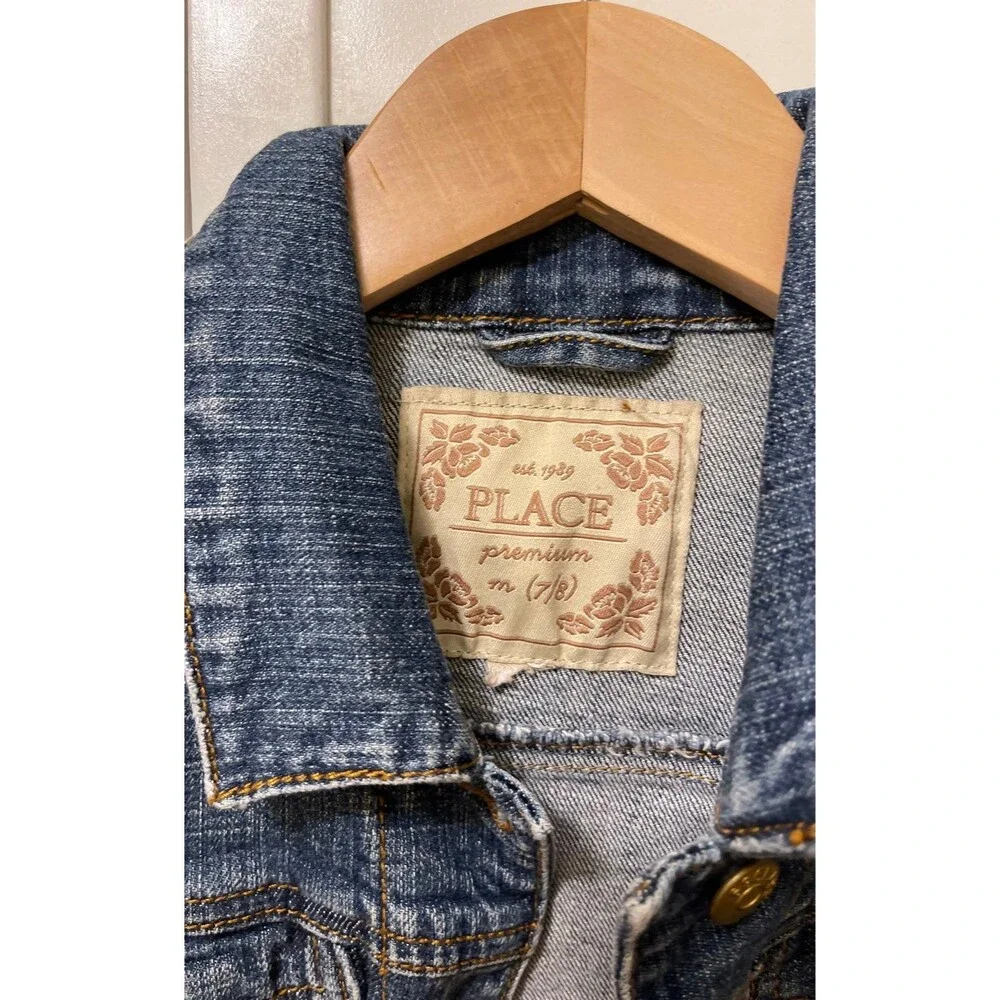 The Children’s Place Kids Stretchy Denim Jean Jacket - Size M 7/8 (A084)